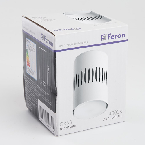 Светильник потолочный Feron HL349 12W, 230V, GX53 и подсветка 1W, 4000K, белый фото 4 Светильник потолочный Feron HL349 12W, 230V, GX53 и подсветка 1W, 4000K, белый фото 4