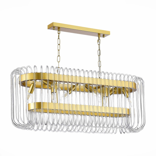 SL1228.203.08 Люстра подвесная ST-Luce Золотистый/Прозрачный E14 8*40W GROSSETO фото 4