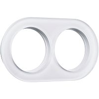 Рамка из стекла на 2 поста белый W0025101