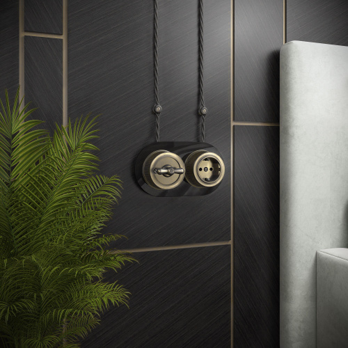 Рамка из стекла на 2 поста черный W0025108 фото 3