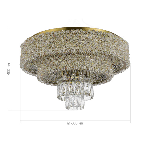 SL1637.302.16 Светильник потолочный ST-Luce Латунь/Прозрачный, Янтарный E14 16*60W SELINE