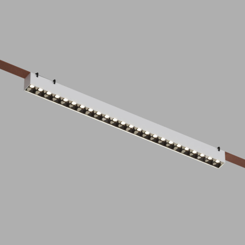 DK5572-WB Cветильник для трека-ремня Belty, серия Grill, со светодиодом, L642*W40*H45мм, 48V DC, 24W, RA90, 24°, 4000K, IP20, белый с черным, алюминий DK5572-WB Cветильник для трека-ремня Belty, серия Grill, со светодиодом, L642*W40*H45мм, 48V DC, 24W, RA90, 24°, 4000K, IP20, белый с черным, алюминий