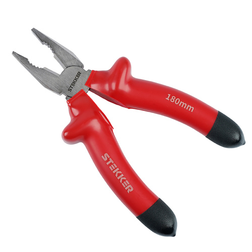 Плоскогубцы комбинированные диэлектрические STEKKER,  180мм, PLE1-180-S фото 2