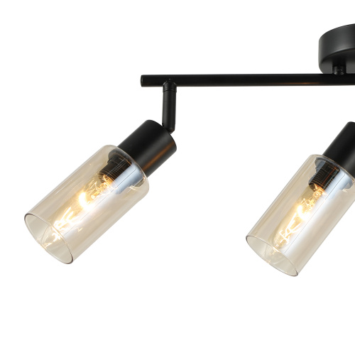 Настенно-потолочный свет Escada 10172/3A E14*40W Black/Amber фото 3 Настенно-потолочный свет Escada 10172/3A E14*40W Black/Amber фото 3
