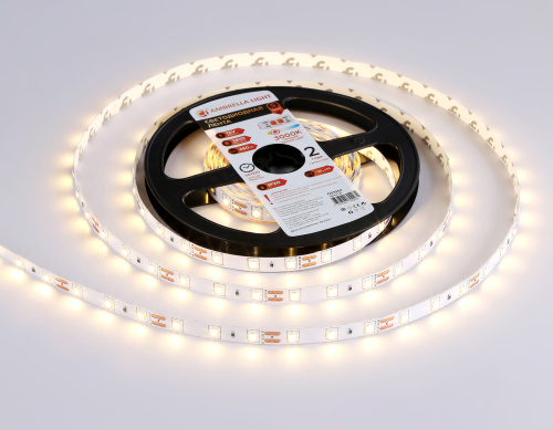Светодиодная лента 12В 2835 60Led 4.8Вт/м 3000K IP20 5м фото 3