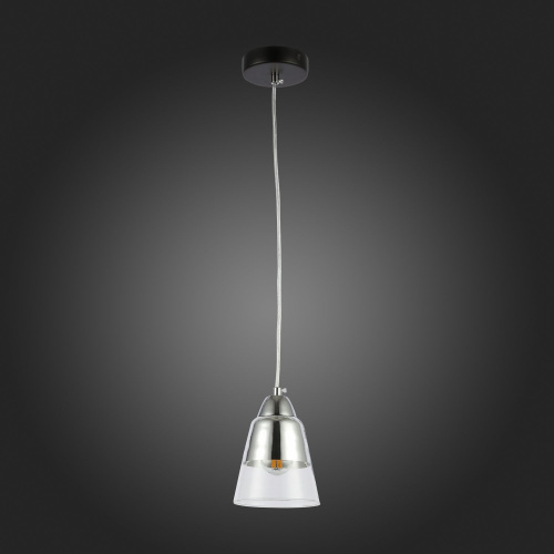 SLE102903-01 Подвес Черный, Хром/Прозрачный E27 1*40W LIRINO фото 3 SLE102903-01 Подвес Черный, Хром/Прозрачный E27 1*40W LIRINO фото 3