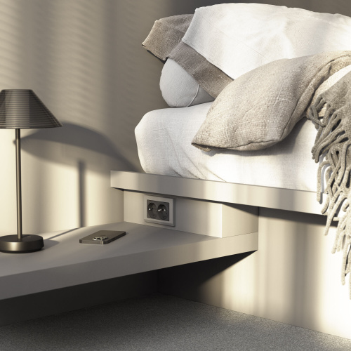 Рамка из поликарбоната для двойной розетки Stark серебряный матовый W0081865 фото 3 Рамка из поликарбоната для двойной розетки Stark серебряный матовый W0081865 фото 3