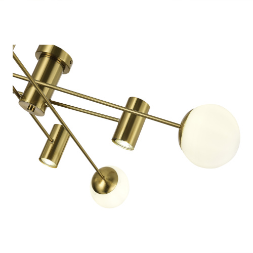 SLE1105-302-08 Светильник потолочный Латунь/Белый GU10+E27 4+4*5+60W RAITO фото 3