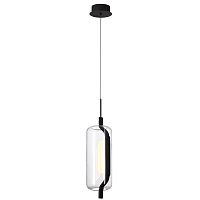 5003/10L L-VISION ODL23 391 черный матовый/прозрачный/стекло Подвес LED 10W 3000K KAVIA