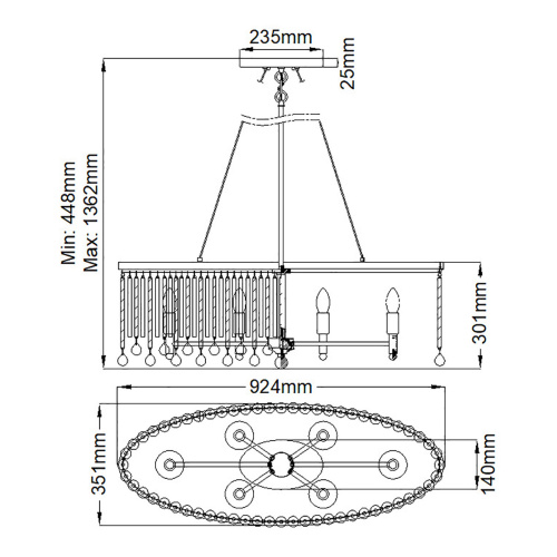 Люстра Kichler, Арт. KL-PIPER-ISLE-PC фото 2