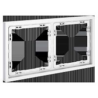 Рамка пластиковая Voltum S70 на 2 поста, (белый матовый) VLS100202