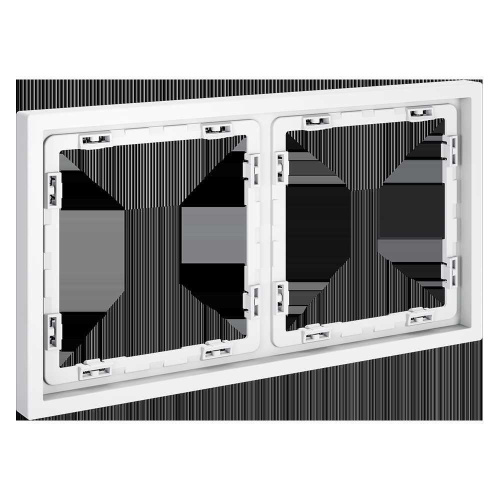 Рамка пластиковая Voltum S70 на 2 поста, (белый матовый) VLS100202