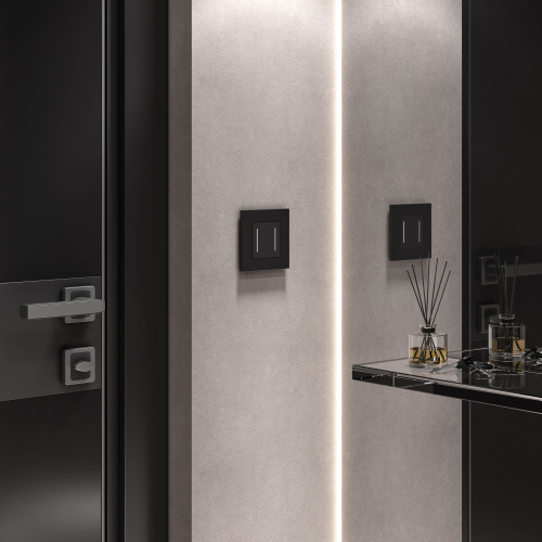 Рамка из поликарбоната на 1 пост Slab черный софт W0012908 фото 3 Рамка из поликарбоната на 1 пост Slab черный софт W0012908 фото 3