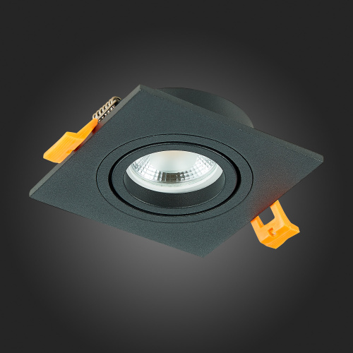 ST251.408.01 Св-к встр. Черный GU10 1*50W  IP20 L92xW92xH27 220V Без ламп Встраиваемые светильники фото 6