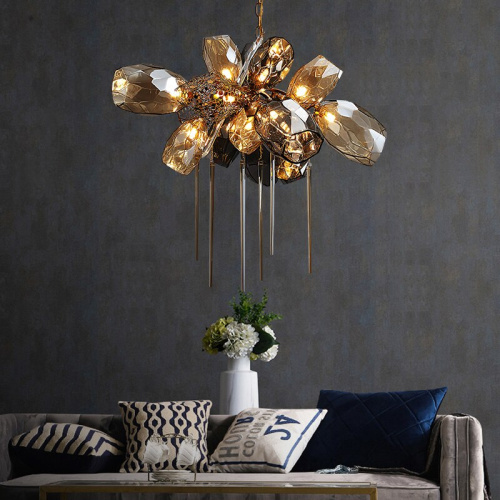 Люстра 8898P/AL gold/smoky фото 11 Люстра 8898P/AL gold/smoky фото 11