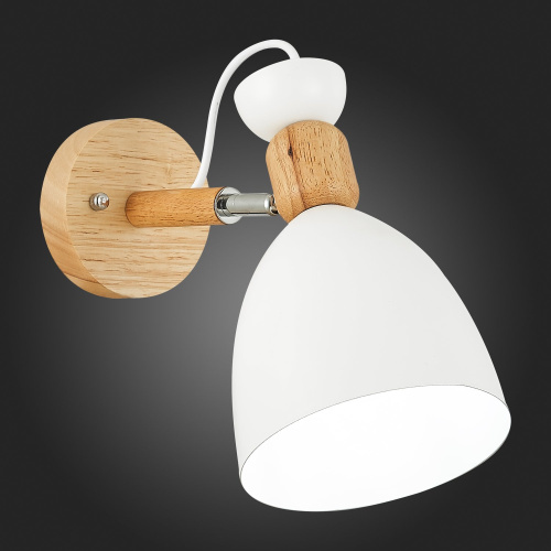 SLE103801-01 Светильник настенный Светлое дерево, Белый/Белый E27 1*60W BALCAMO фото 7