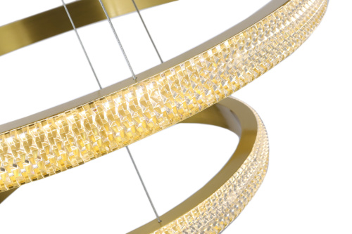 Люстра подвесная каскадная бронза LED 63Вт D40+60см Zortes LIDIA ZRS.30110.63 фото 4