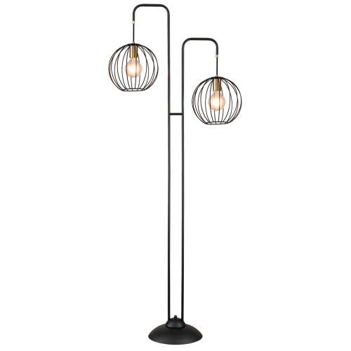 Напольный светильник Escada 10176/2 E27*60W Black/Brass Напольный светильник Escada 10176/2 E27*60W Black/Brass