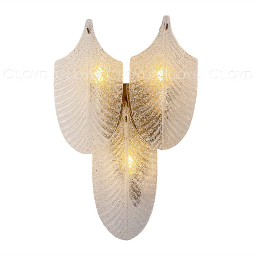 Бра Cloyd BONGA-A W3 / выс. 50 см - золото - прозрачн. стекло (арт.20437) фото 3