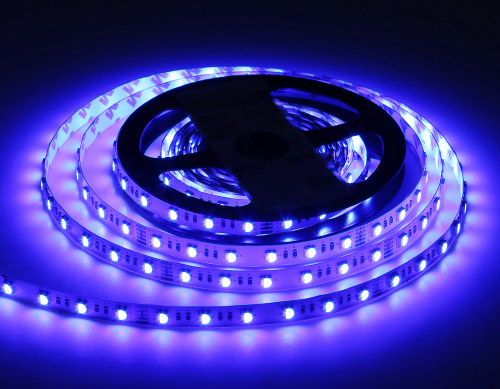 Светодиодная лента 24В 5050 60Led 10Вт/м Цветная RGB+W 3000K IP20 5м фото 4