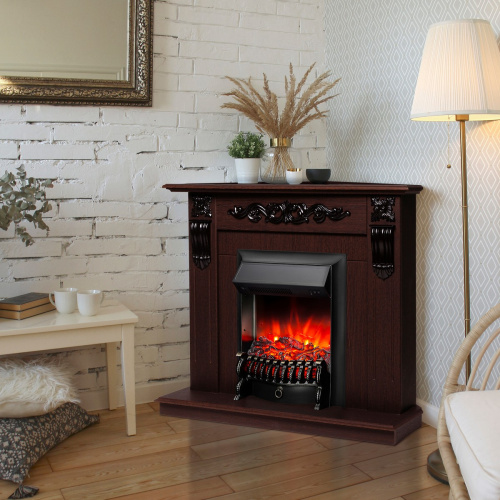 Электрокамин RealFlame Dominica Corner DN орех с очагом Fobos Lux Black фото 7 Электрокамин RealFlame Dominica Corner DN орех с очагом Fobos Lux Black фото 7