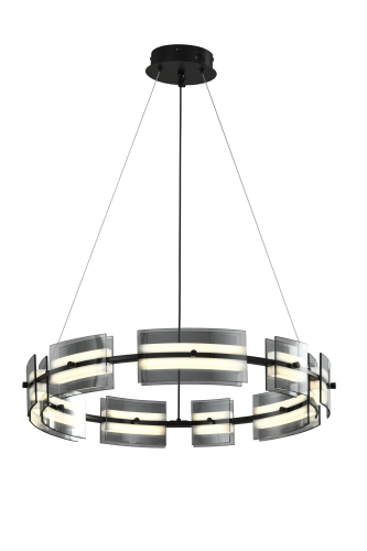 Люстра подвесная черная LED 36Вт D60см Zortes LOFT ZRS.1802.60 фото 4 Люстра подвесная черная LED 36Вт D60см Zortes LOFT ZRS.1802.60 фото 4