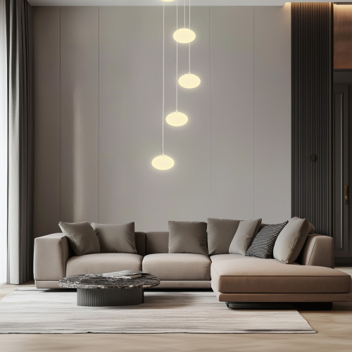 Citilux ATMAN SMART CL226A051 LED RGB Умная каскадная люстра Матовый Хром фото 16