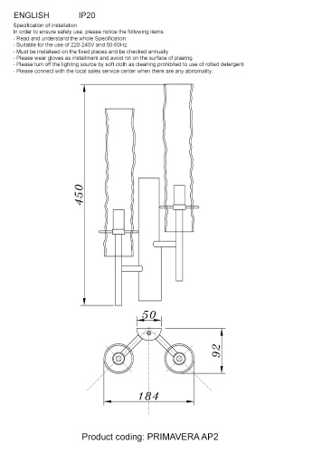 Crystal Lux Бра Crystal Lux PRIMAVERA AP2 GOLD фото 5 Crystal Lux Бра Crystal Lux PRIMAVERA AP2 GOLD фото 5