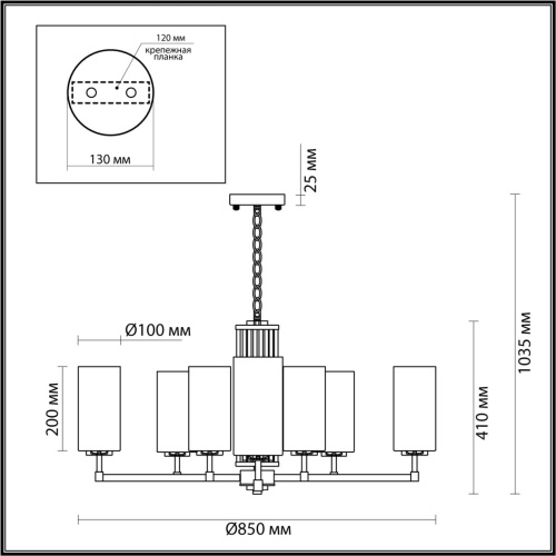 4990/10 HALL ODL23 637 матов. золотой/белый/стекло Люстра E27 10*40W KASALI фото 3 4990/10 HALL ODL23 637 матов. золотой/белый/стекло Люстра E27 10*40W KASALI фото 3