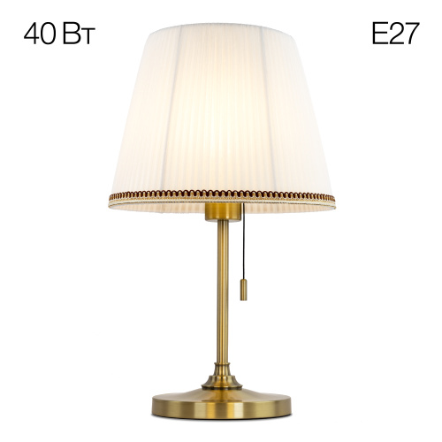 Citilux Линц CL402730 Настольная лампа бронза с белым абажуром Citilux Линц CL402730 Настольная лампа бронза с белым абажуром