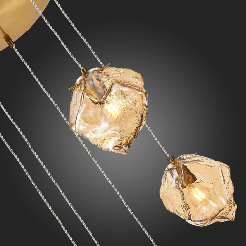 SL1175.303.05 Светильник подвесной ST-Luce Латунь/Янтарный E14 5*40W PORTICI фото 3