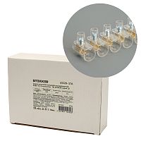 Зажим винтовой концевой изолированный КЗВИ-10 500В, 57А, 10 контактов, поликарбонат LD228-57А