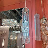 Подвесной светильник Cloyd ICEBERG-A P1 / Ø8 см - латунь - прозрачн. стекло (арт.11668)