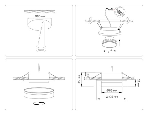 Светильник встраиваемый Ambrella Light TN6707 фото 6