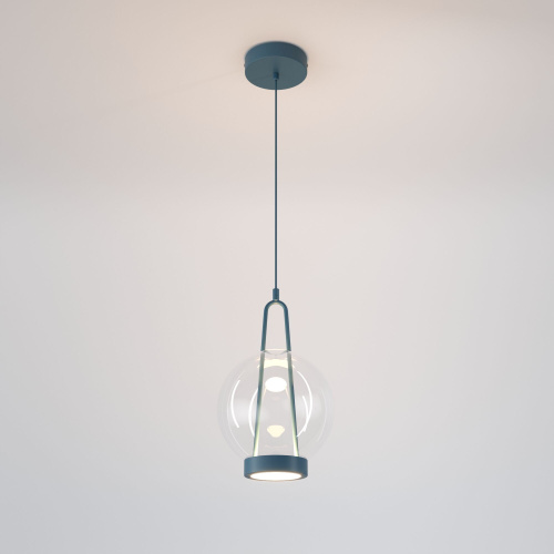 Подвесной светодиодный светильник со стеклянным плафоном 50267/1 LED синий фото 2 Подвесной светодиодный светильник со стеклянным плафоном 50267/1 LED синий фото 2