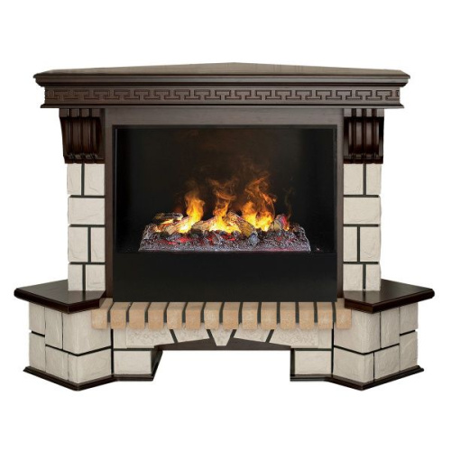Электрокамин RealFlame Stone Coner AO античный дуб с очагом 3D Cassette 630 Электрокамин RealFlame Stone Coner AO античный дуб с очагом 3D Cassette 630