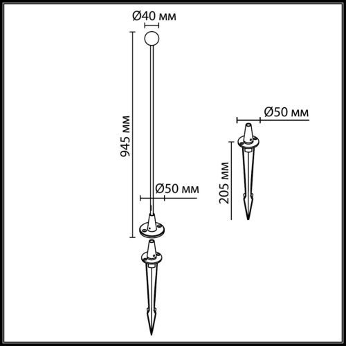 Уличный светильник Odeon Light Nature 7123/1GLA фото 6 Уличный светильник Odeon Light Nature 7123/1GLA фото 6