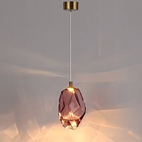 7113/4LA L-VISION ODL25 Подвесной светильник бронзовый/винное стекло/металл IP20 LED 4W 300Лм 3000K 200° 220V GEMME