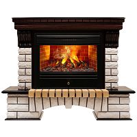 Электрокамин RealFlame Country 26 AO античный дуб с очагом 3D Novara