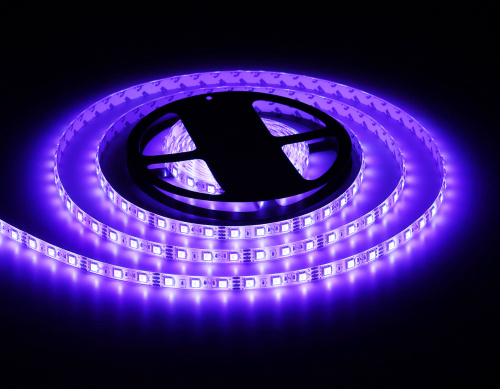 Светодиодная лента 12В 5050 60Led 14.4Вт/м Цветная RGB IP65 5м фото 6