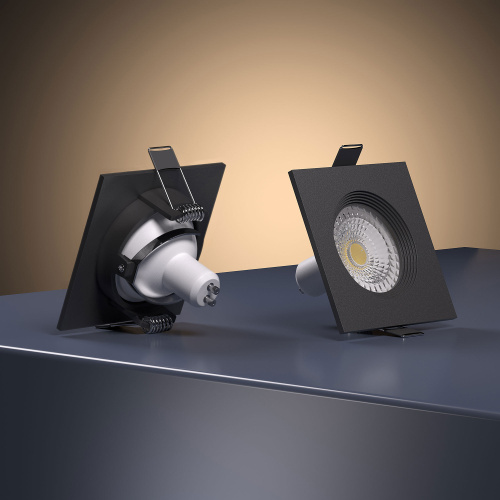 Светильник встраиваемый City GU10 черный 25055/01 фото 3