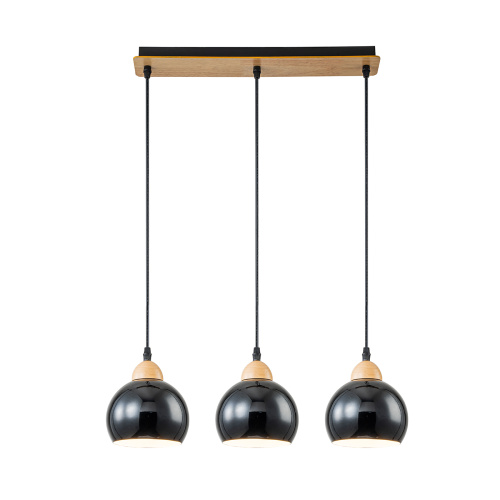 Подвесной светильник Escada 10178/3S E27*40W Black/Wood Подвесной светильник Escada 10178/3S E27*40W Black/Wood