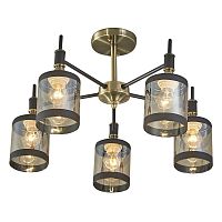Потолочный светильник Escada 599/5P E27*60W Antique brass/Black