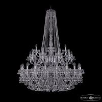 Люстра хрустальная 1409/20+10+5/400/h-152/2d Ni