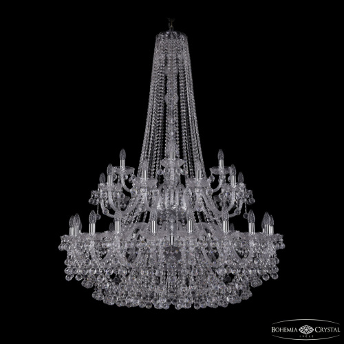 Люстра хрустальная 1409/20+10+5/400/h-152/2d Ni