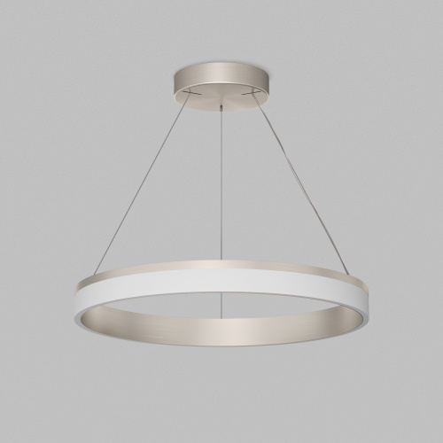 Подвесной светильник RING, ?600 мм, LED, 38Вт, 3000К, алюминий+акрил, сатин. никель фото 3