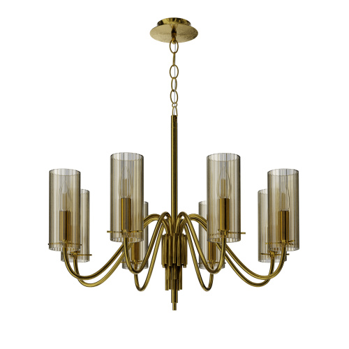 SL2005.303.08 Светильник подвесной ST-Luce латунь/коньячный E14 8*40W SANTORI фото 2