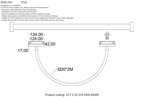 Светильник трековый магнитный Crystal Lux CLT 0.33 018 24W BL 4000K фото 2