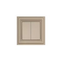 Выключатель двухклавишный Liregus Retro кремовый омбре 29-105