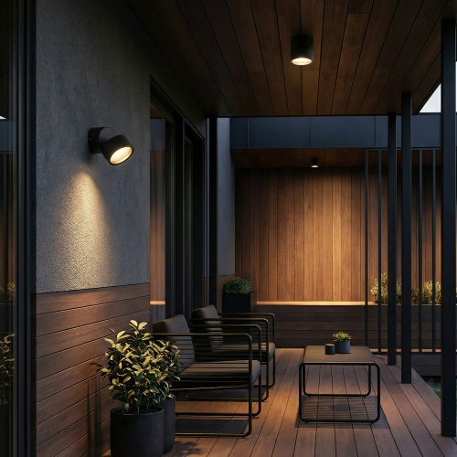 Накладной светодиодный светильник Okko 3000K черный IP54 35157/U черный фото 3